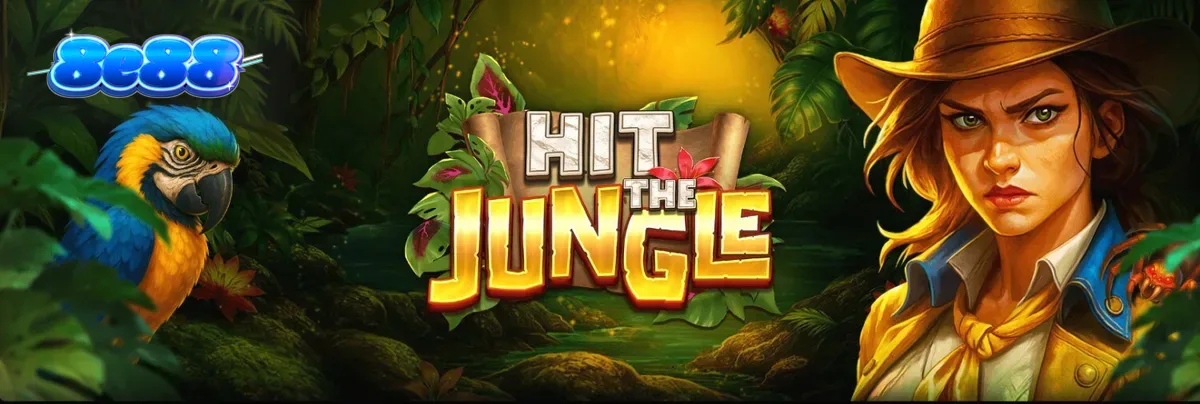 Hit the Jungle স্লট গেমের রহস্যময় জঙ্গল এবং প্রাচীন মন্দিরের পরিবেশ